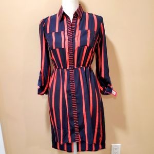 Xhilaration striped belted shirt dress